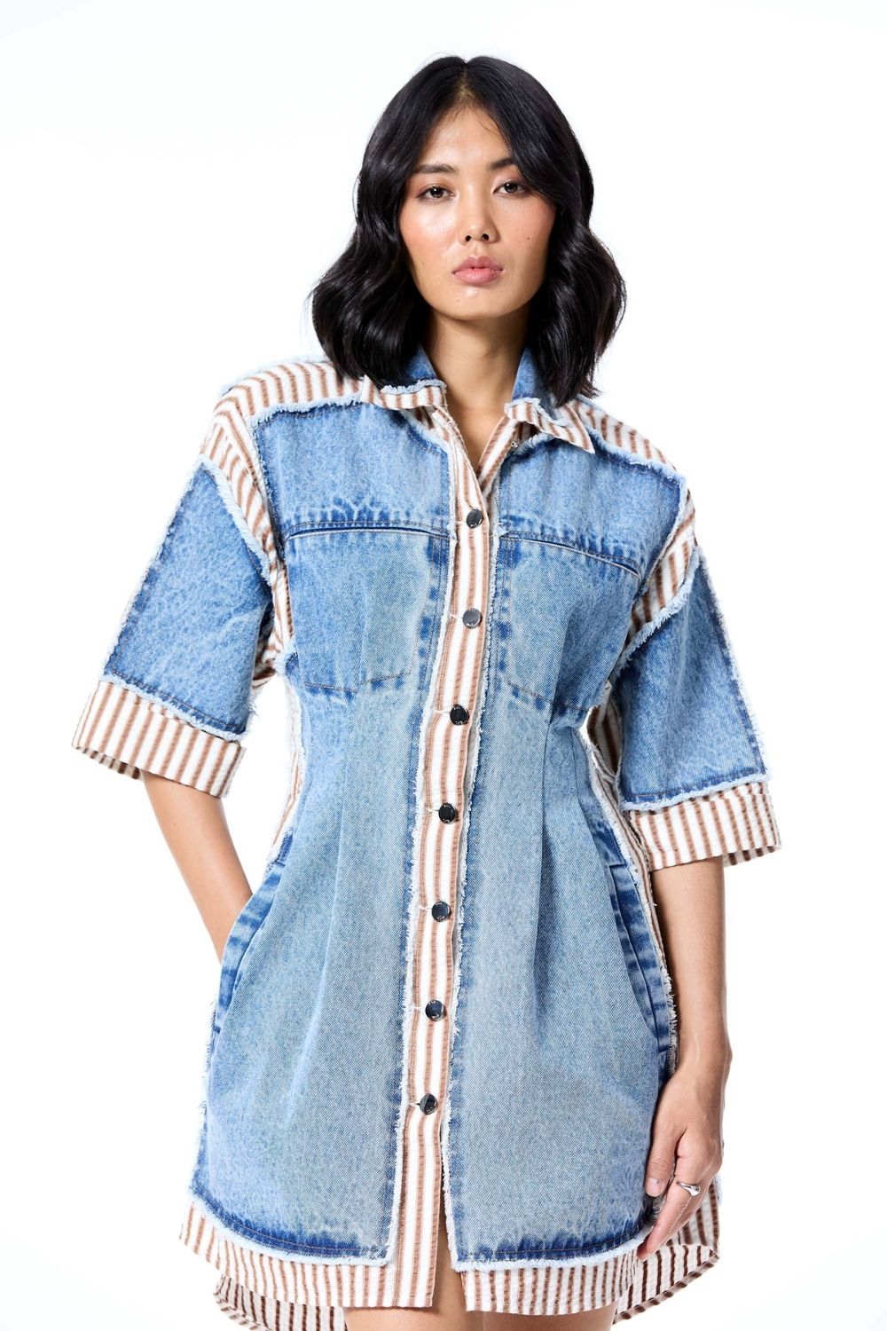 Denim Drip Dress