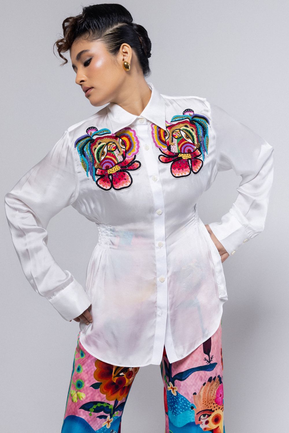 2 Patch Embroidered Shirt