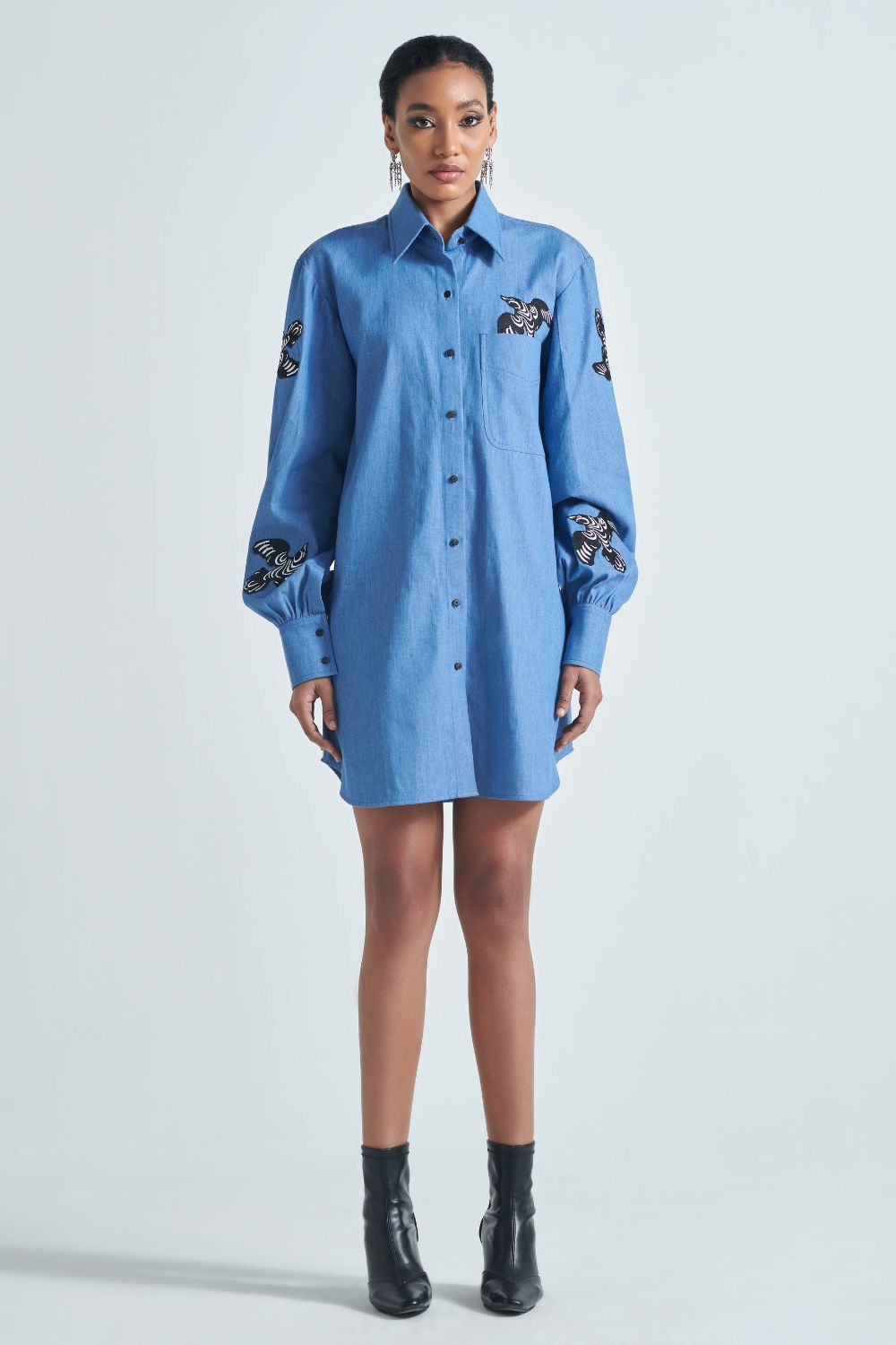 Avian Chic Shirt Dress