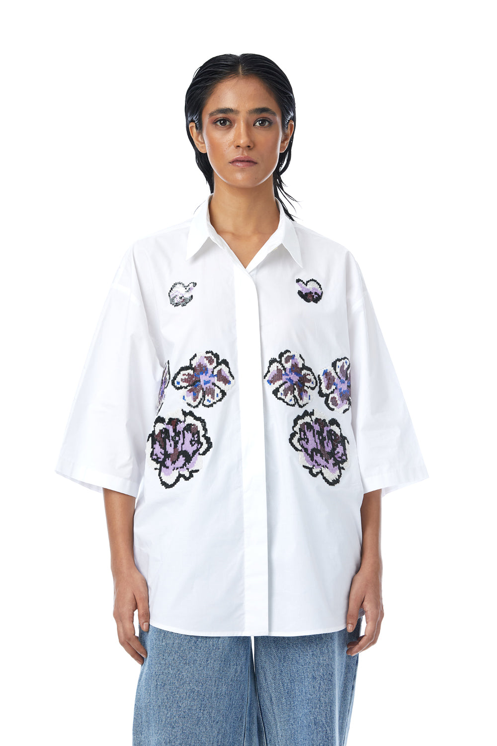 ‘Geodes' Embellished Shirt