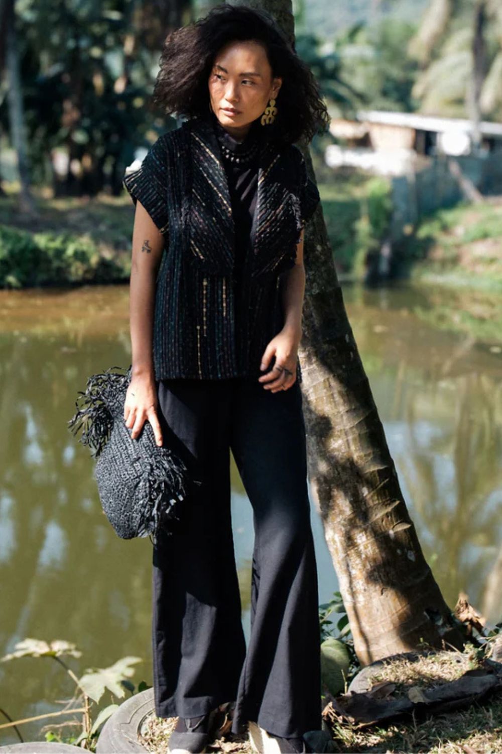 Berlin shawl collar top