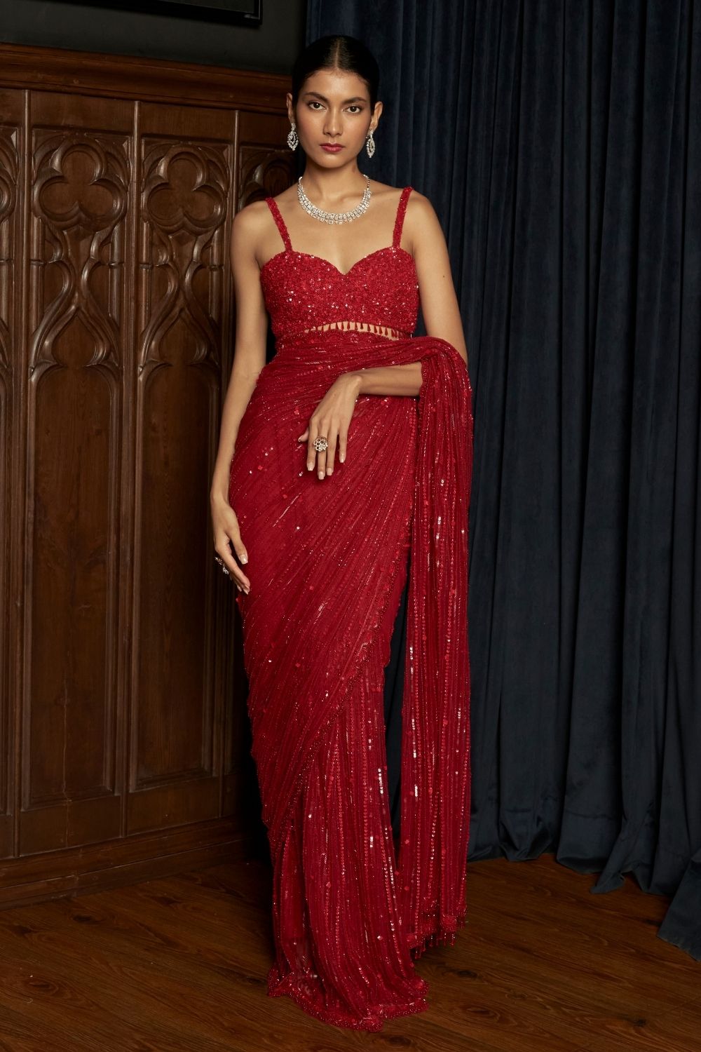 Red Statement Saree