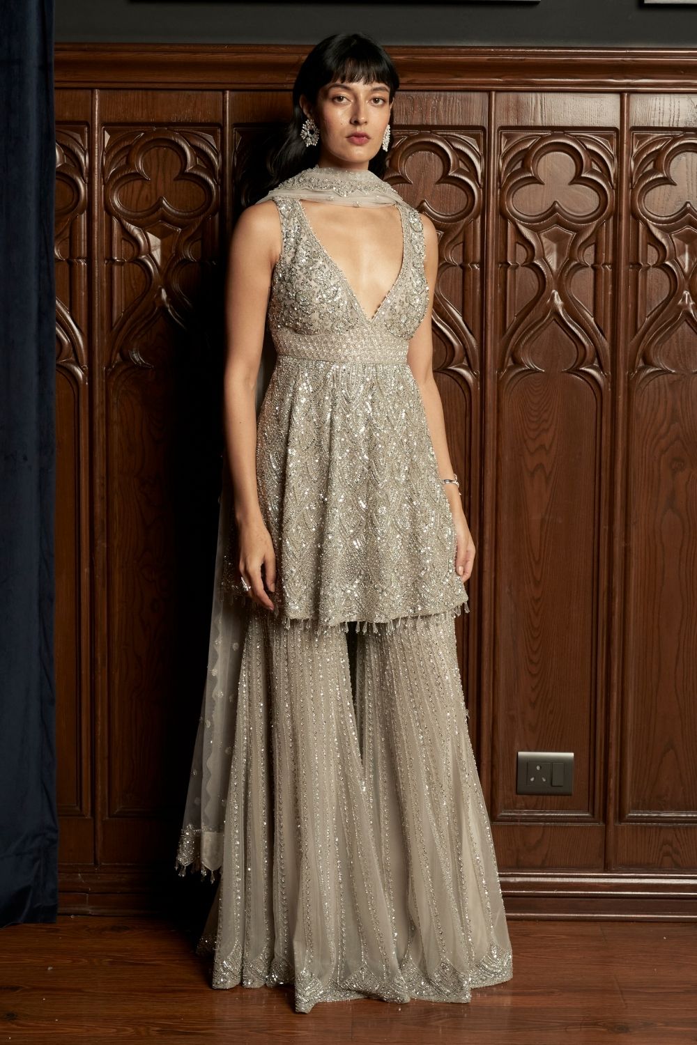 peplum dress with sharara Buy Women's Peplum Sharara Set Online in India