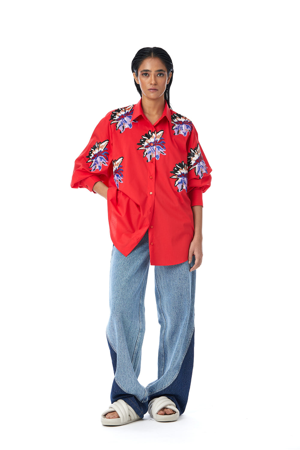 ‘Zinnia' Embellished Shirt