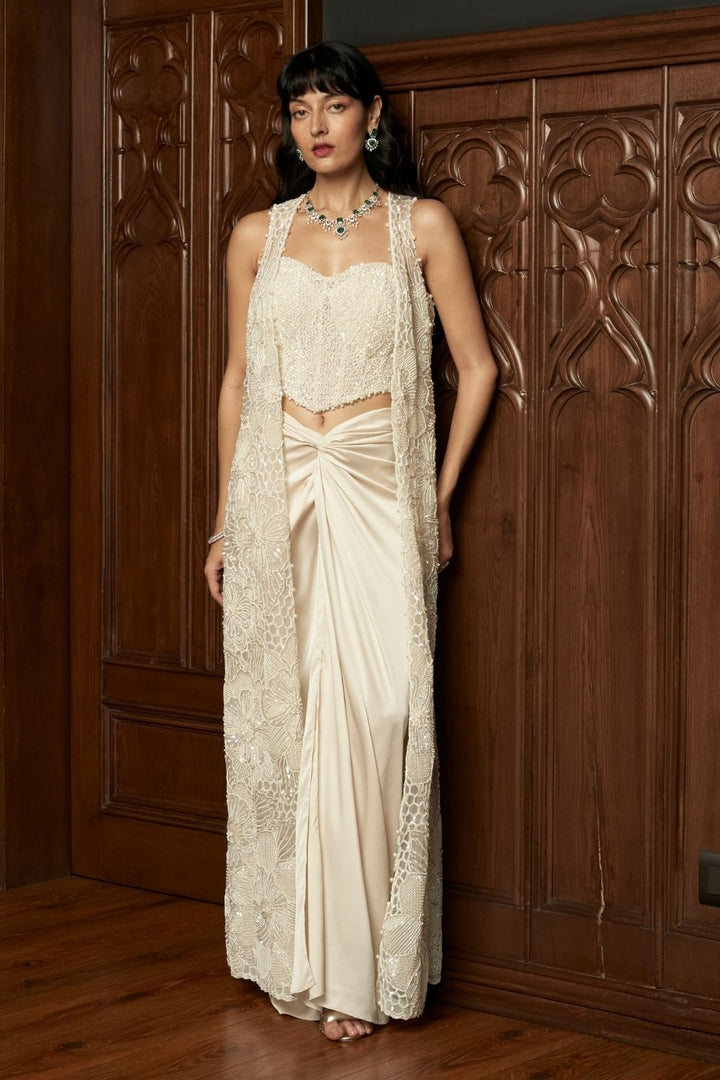 Ivory Jacket-Corset Set