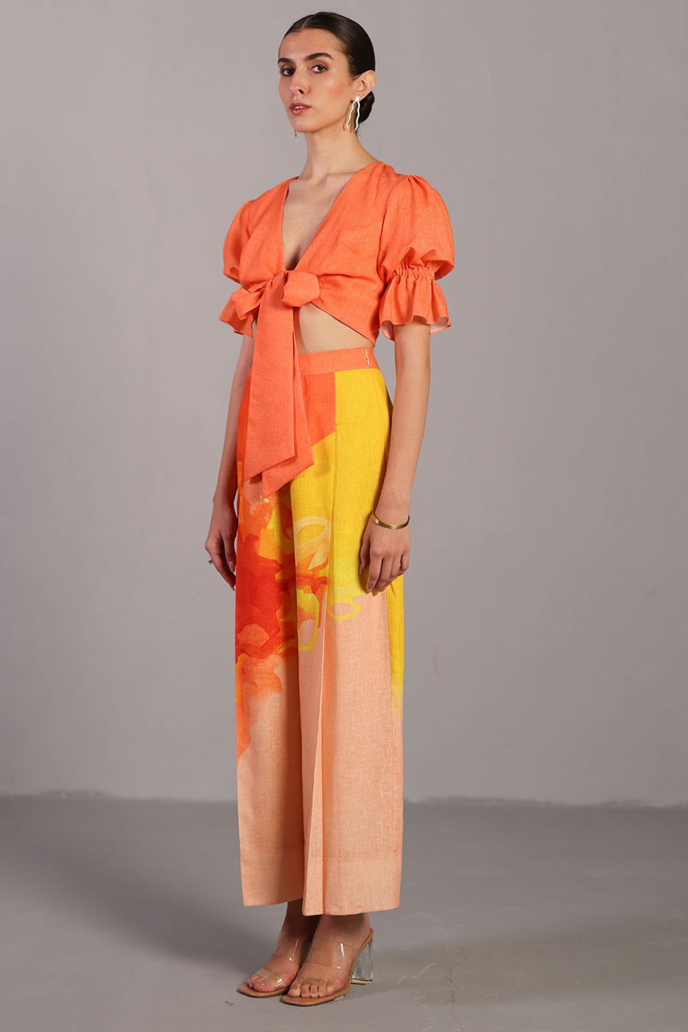 Diffuse bright orange & yellow Co-ord set