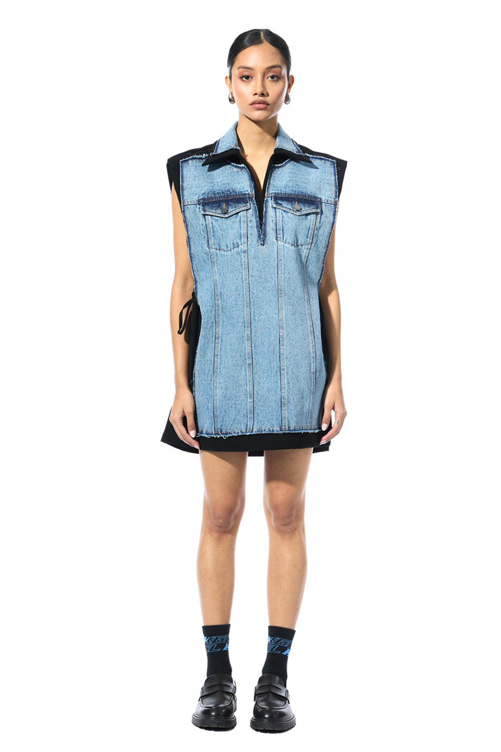 'Frayline' Denim Dress