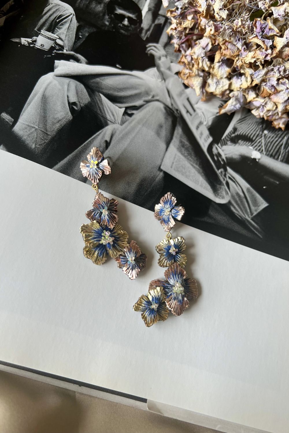 Hydrangea Quad Dangle Earring