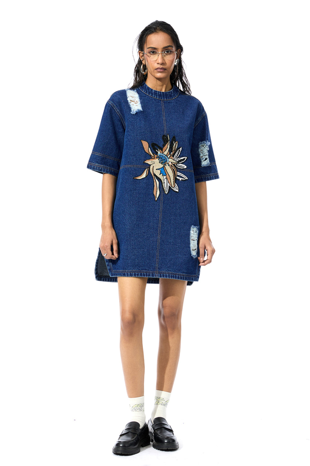 'Nyx Bloom' Denim Dress