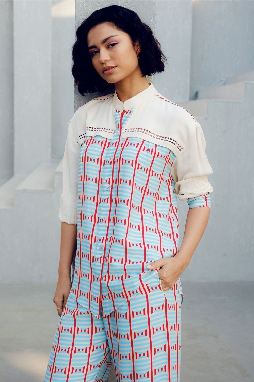 WHITE ILLUSION LACE SHIRT