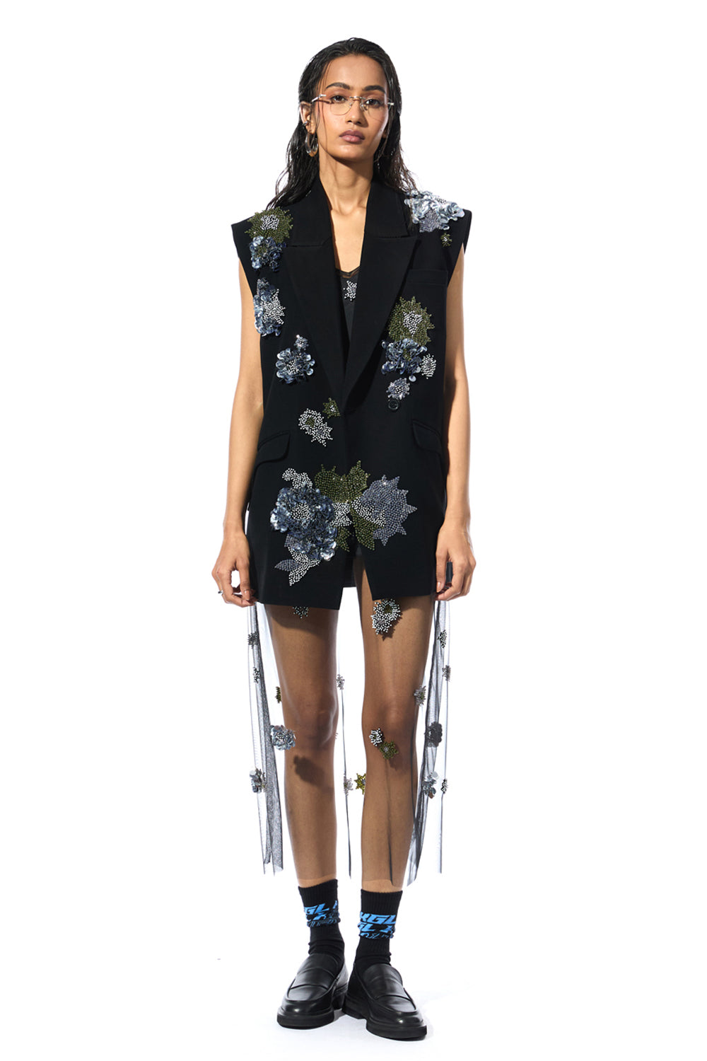 'Elvira' Embellished Dress