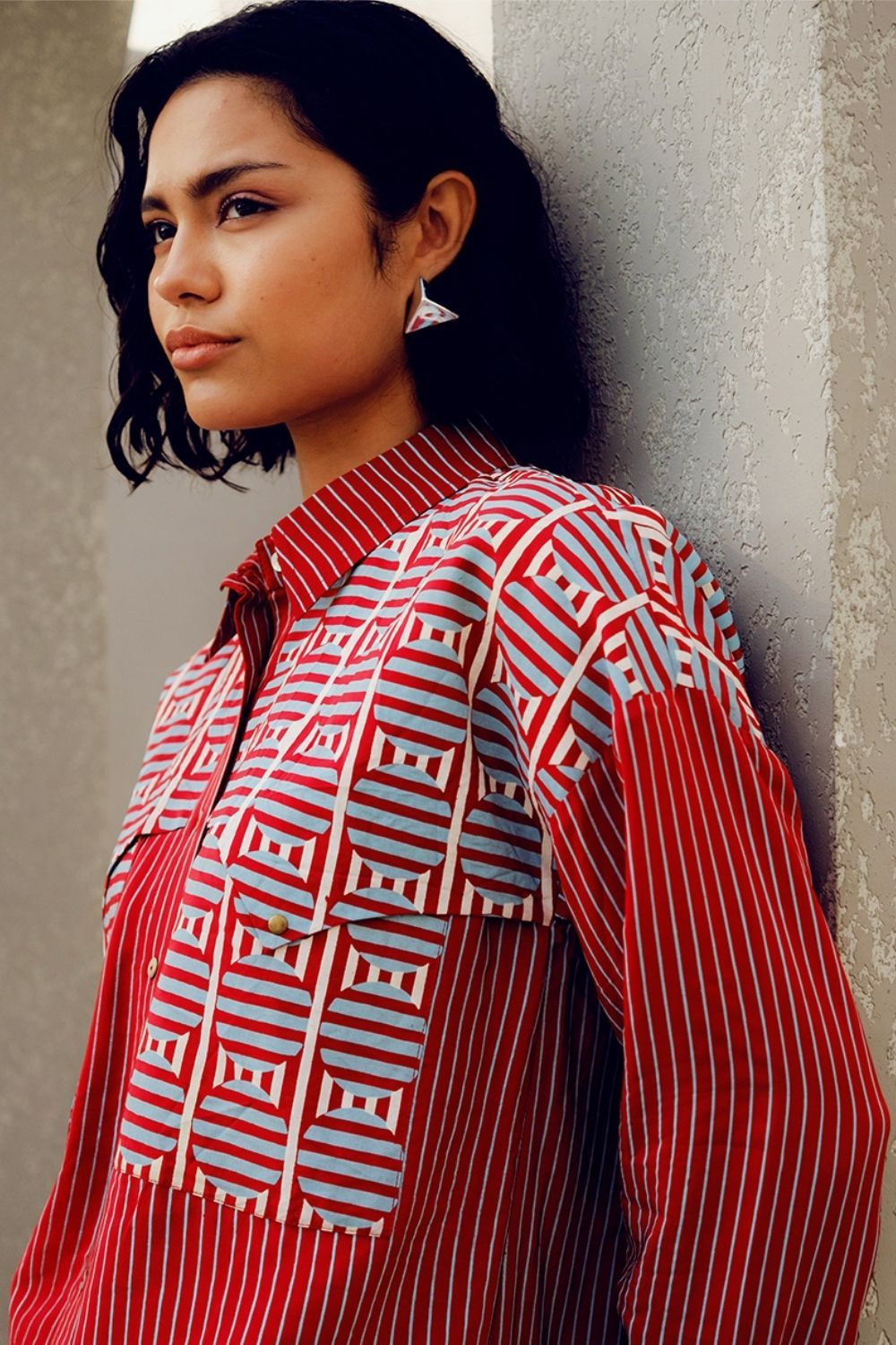 RED ILLUSION SHIRT