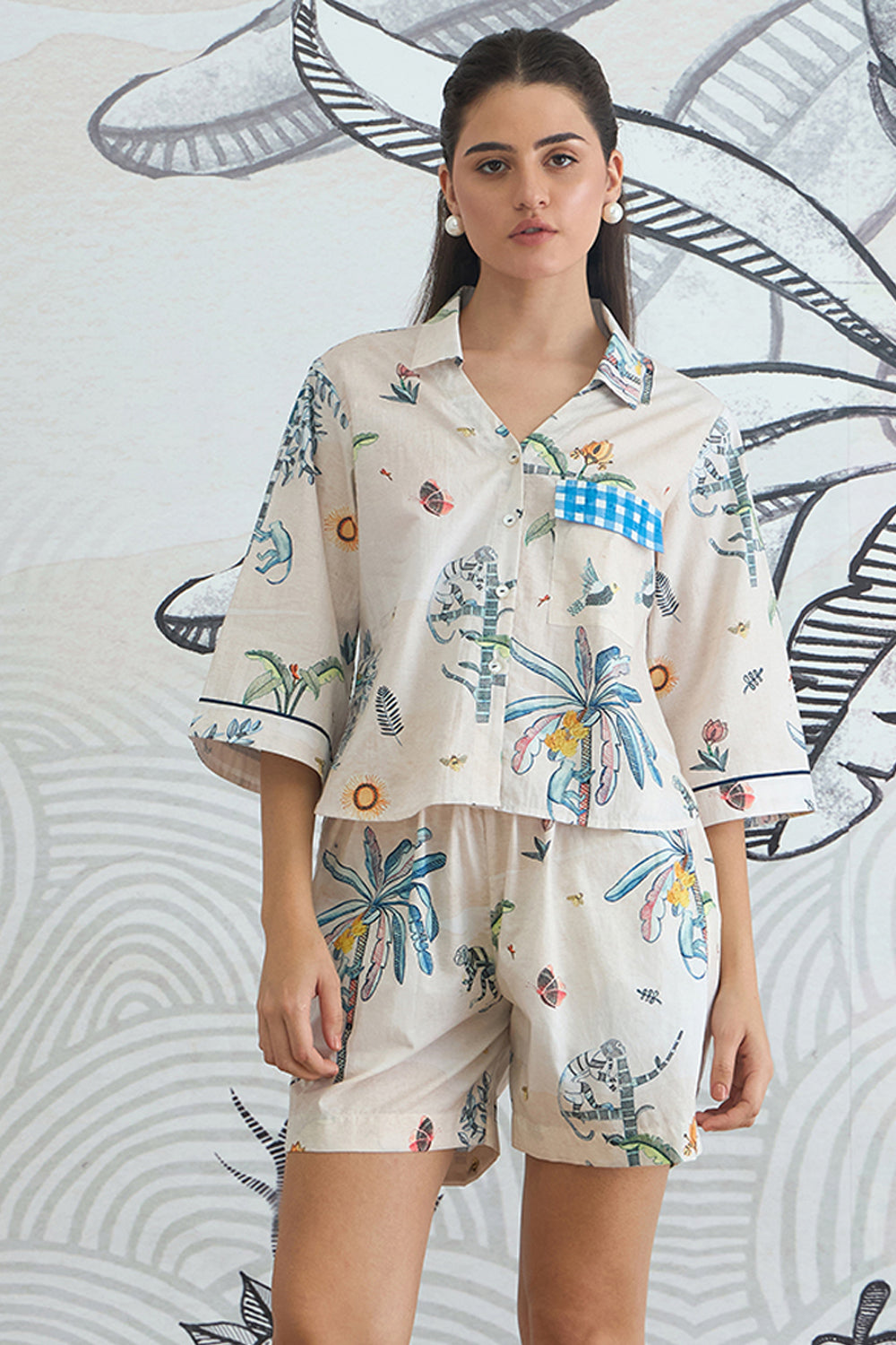 Jungle Crop Shirt and Shorts