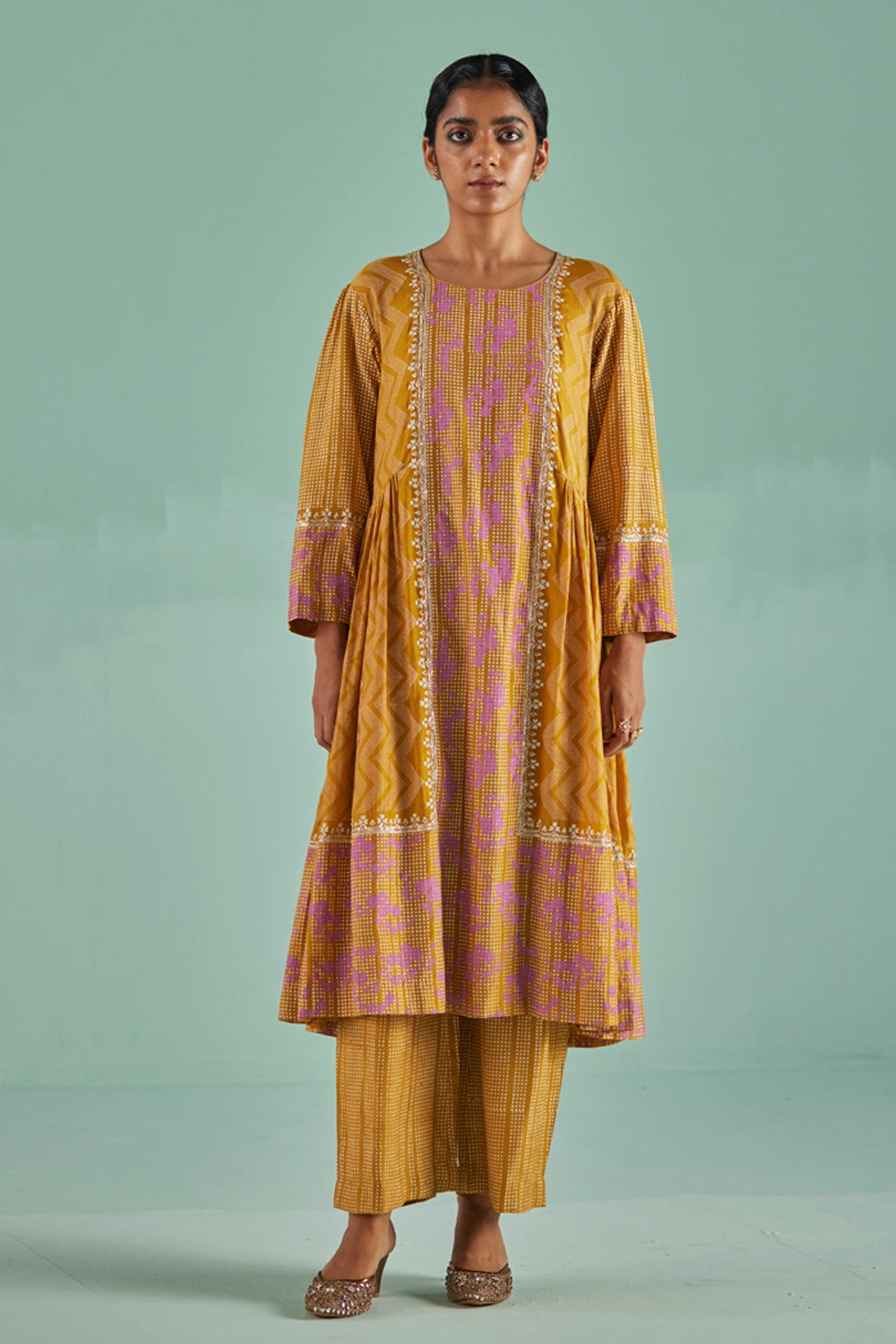 Ochre Antifit Kurta Set