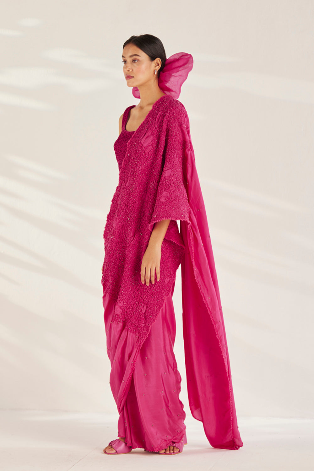 Fuchsia Muse Saree Set