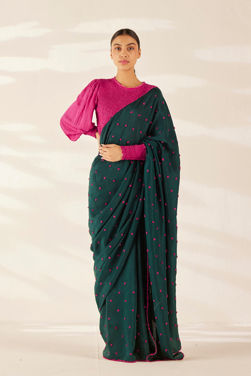 Emerald Oasis Saree Set