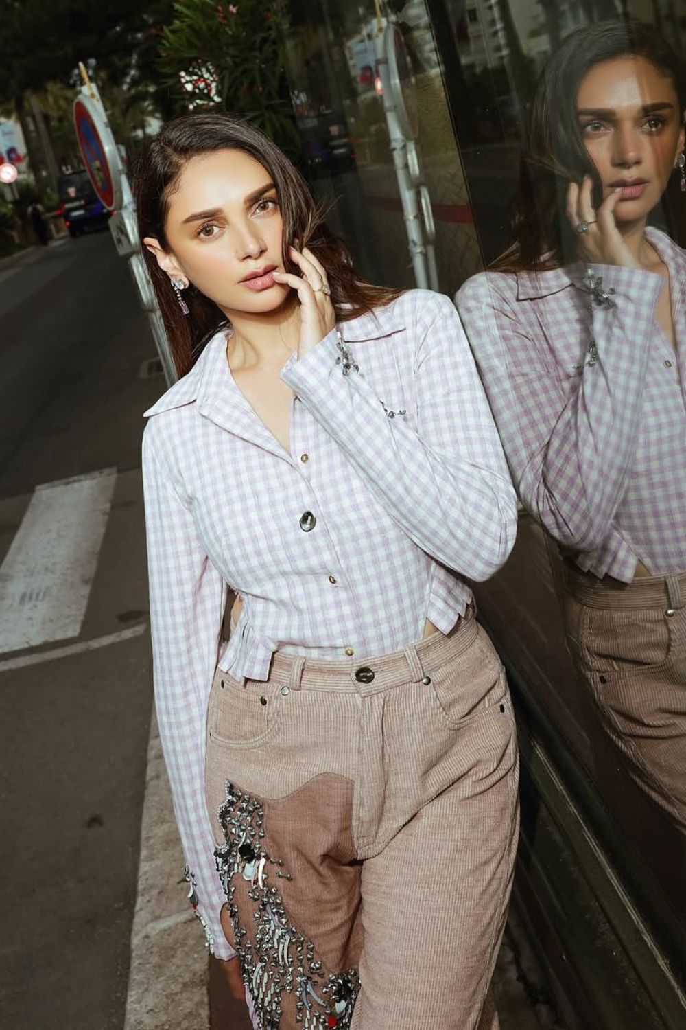 Aditi Rao Hydari in Enigma Form Leotard Shirt