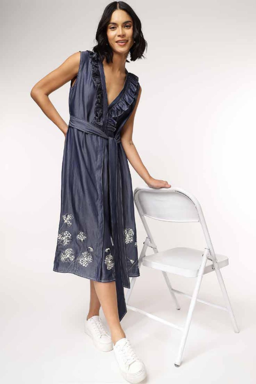 Sleeveless Denim Dress