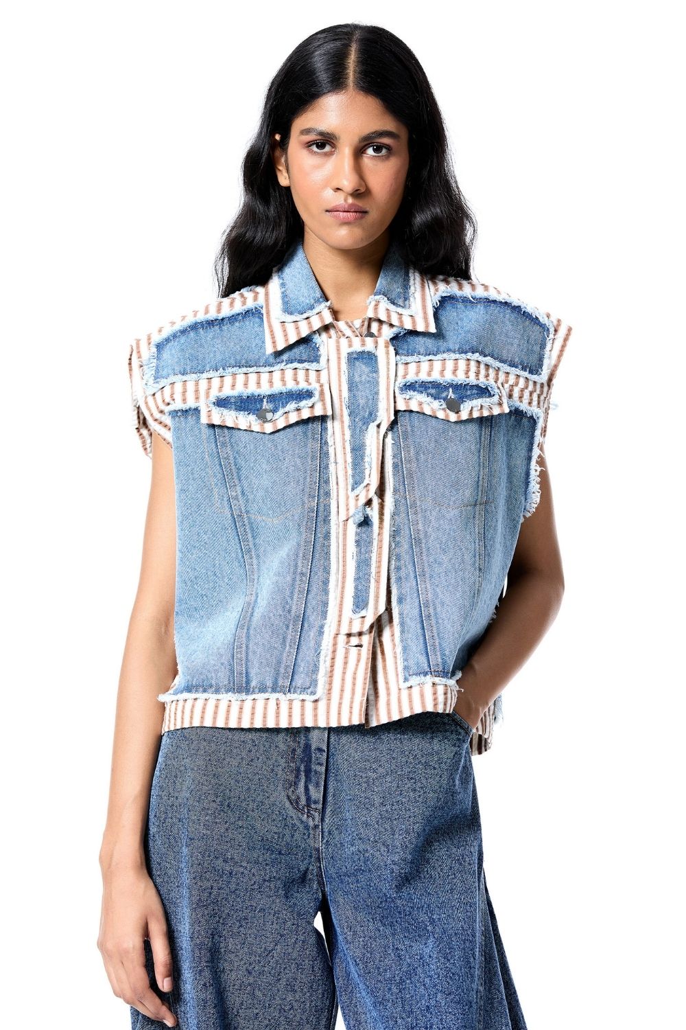 Denim Drip Vest