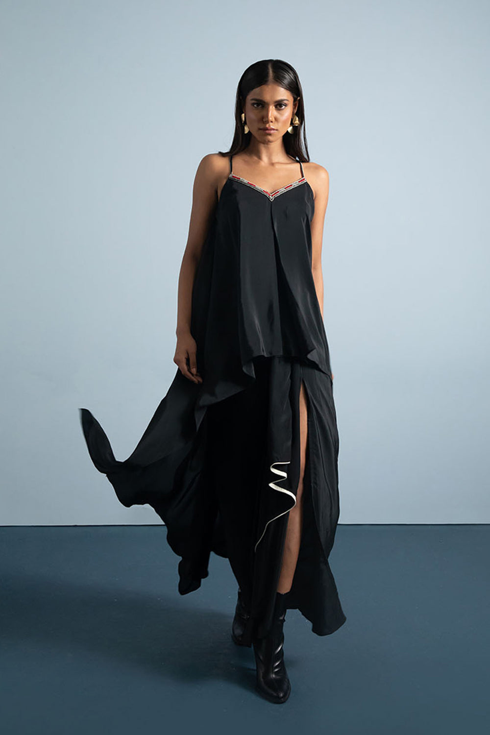 Drape Skirt With Singlet