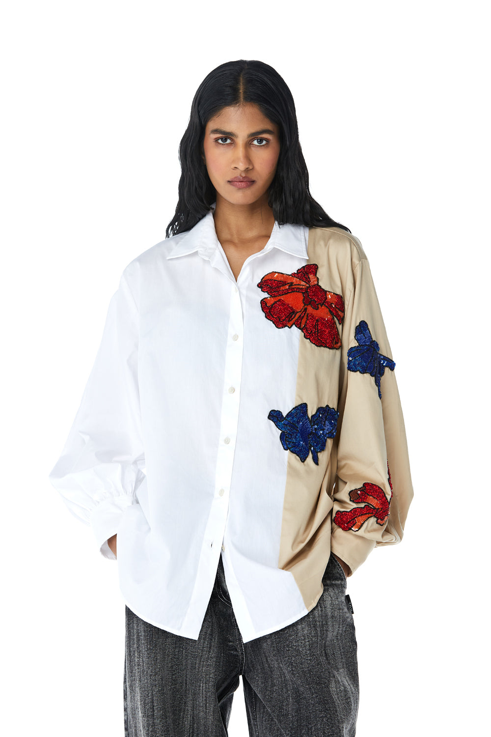 ‘NIA’ Embellished Shirt