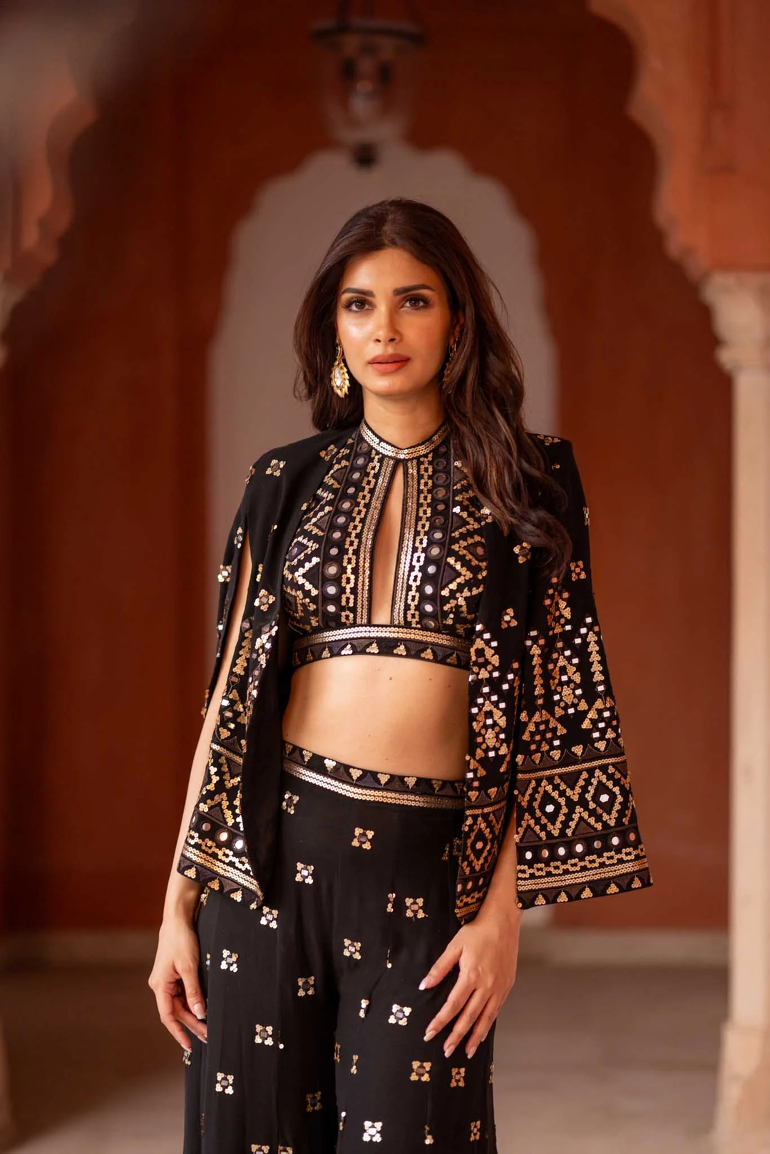 Diana in Sharara set with Blazer
