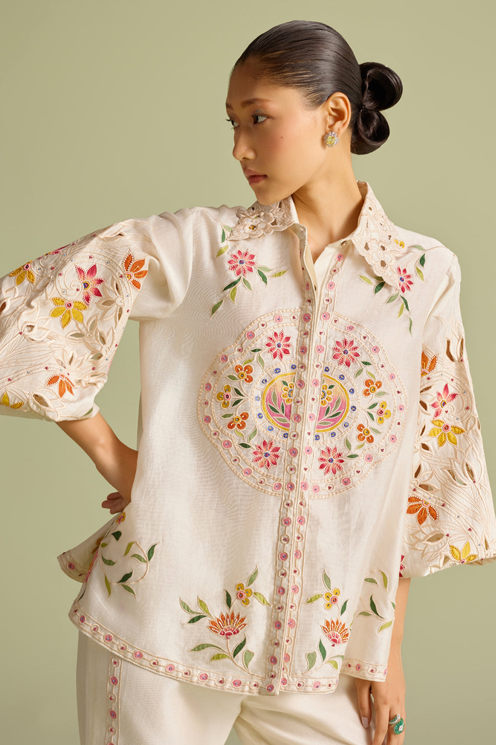 Ivory Applique Shirt