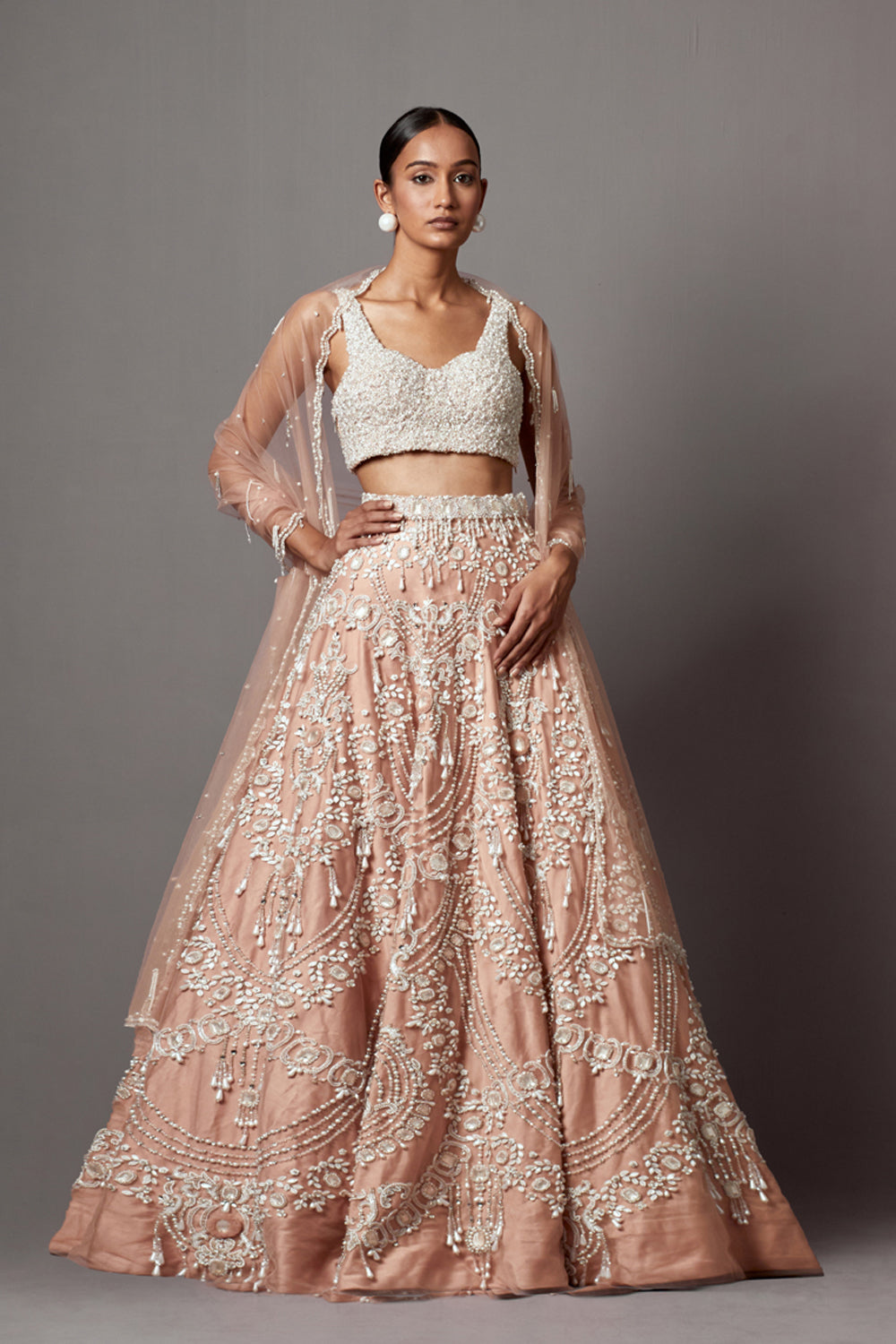 Dust Rose Lehenga Set