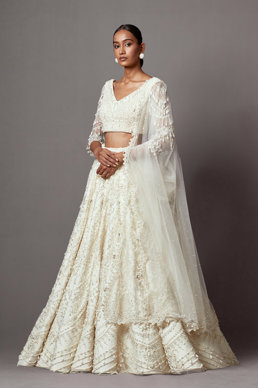 Heavy Necklace Lehenga Set