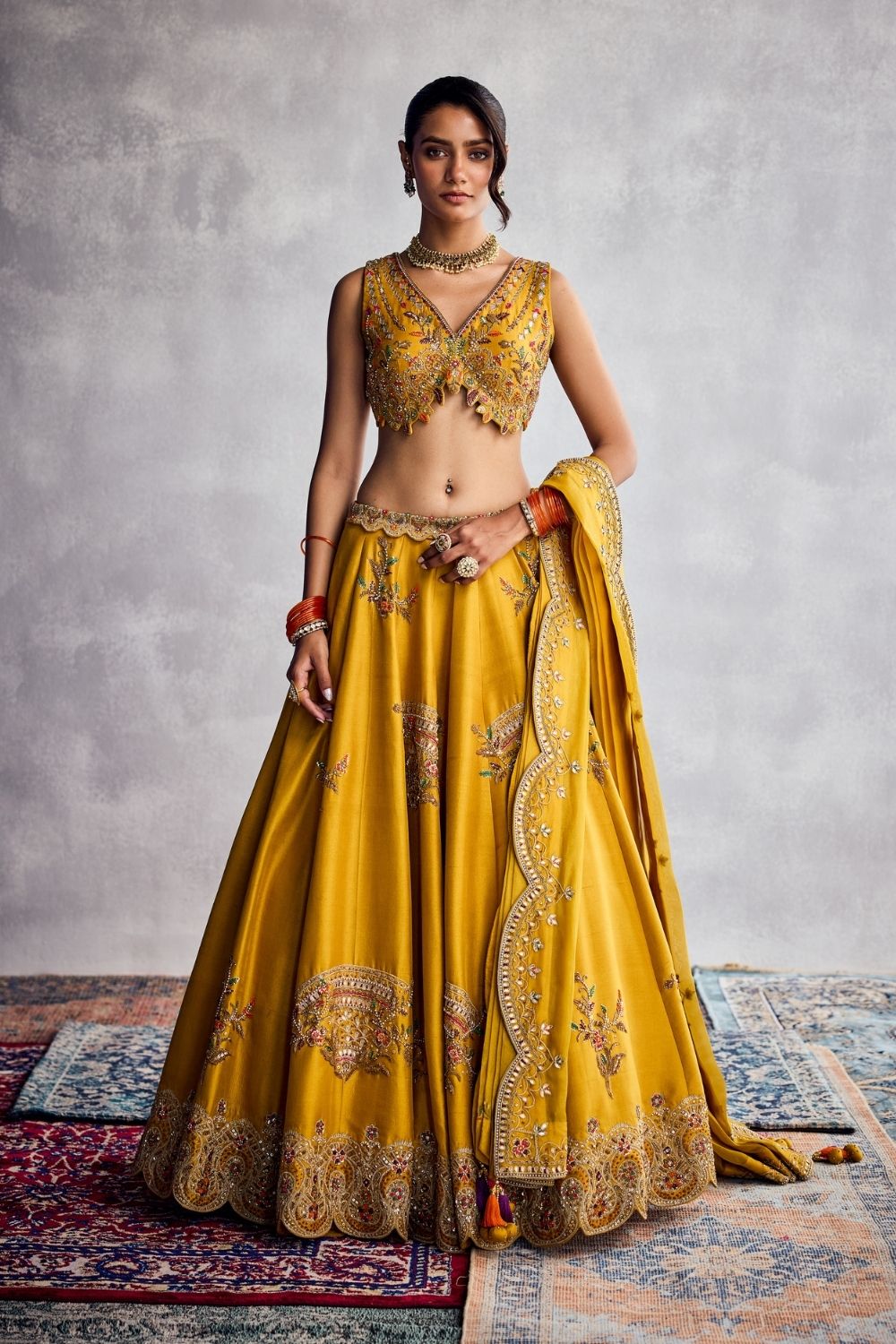 Spectra Yellow Lehenga Set