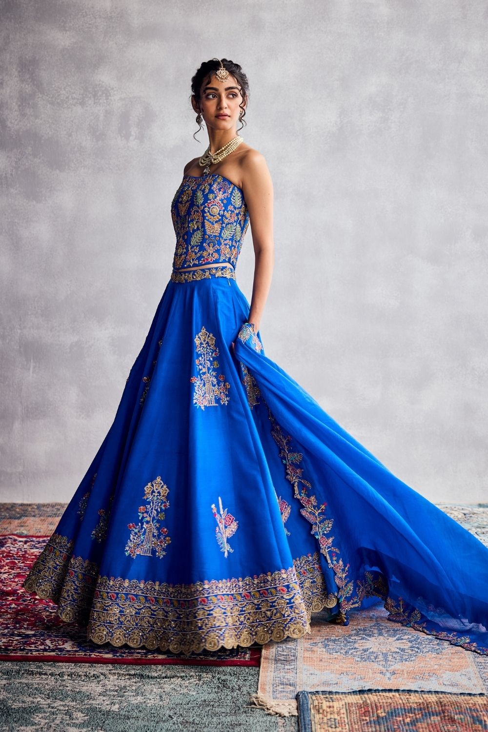 Cobalt Blue Lehenga Set Bombaim Cobalt Blue Lehenga Set Bombaim