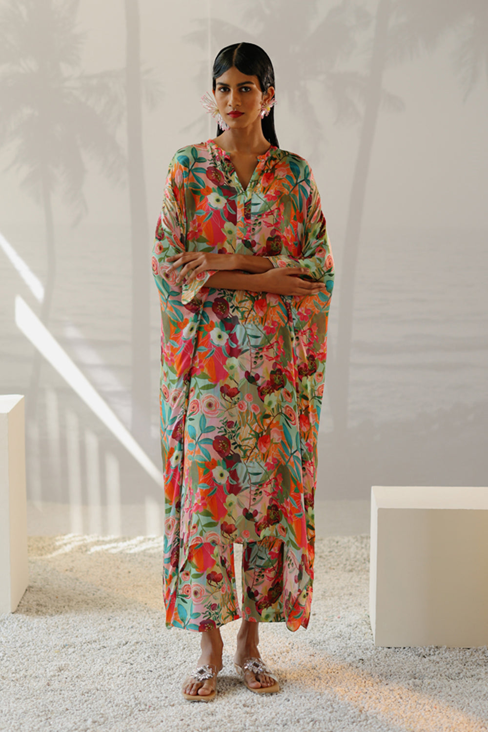 Long Fluo Kaftan Set