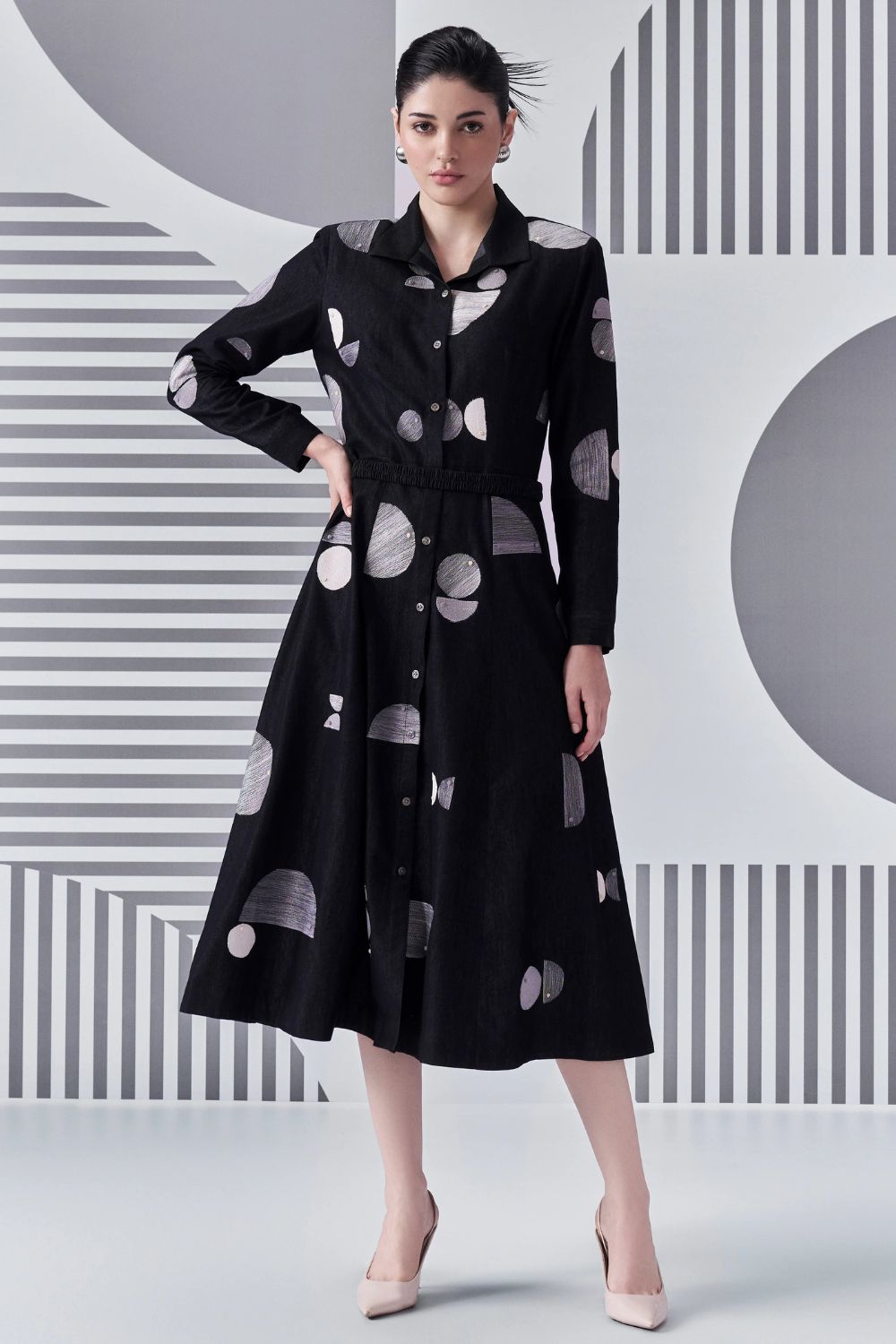 Bauhaus Denim Dress - Black