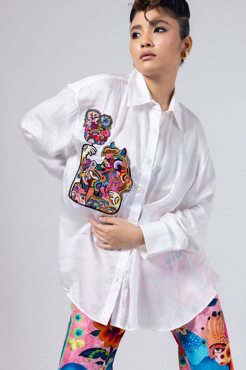 1 Patch Embroidered Shirt