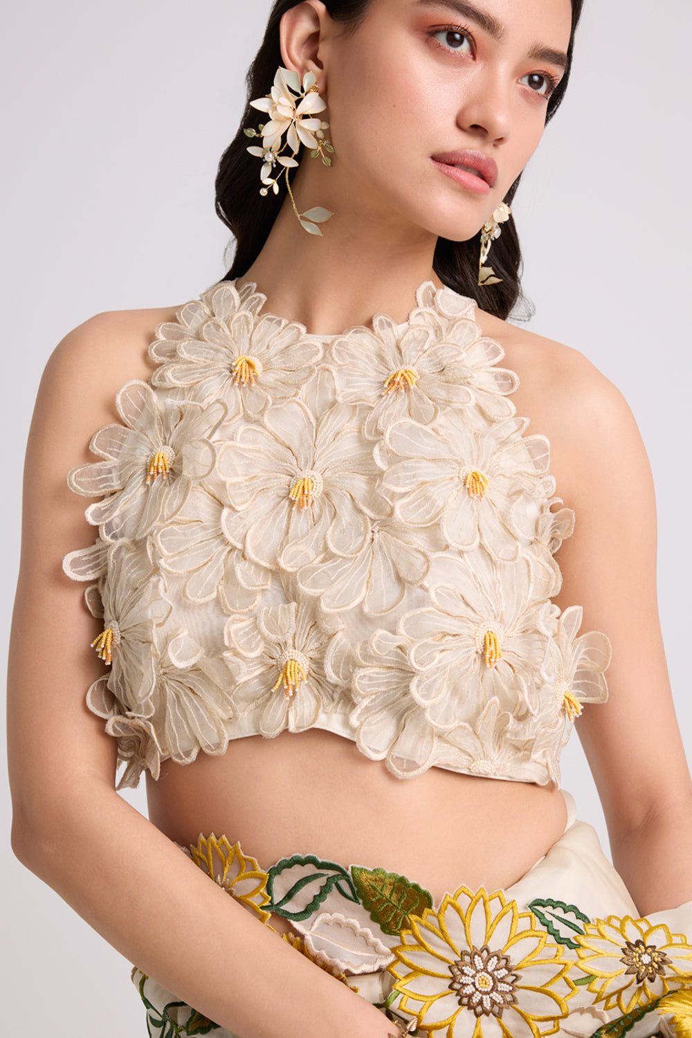 Ivory Daisy 3D Applique Top