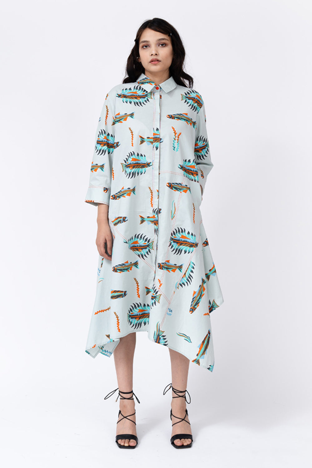 Scale Fish Print New Hanker Dress