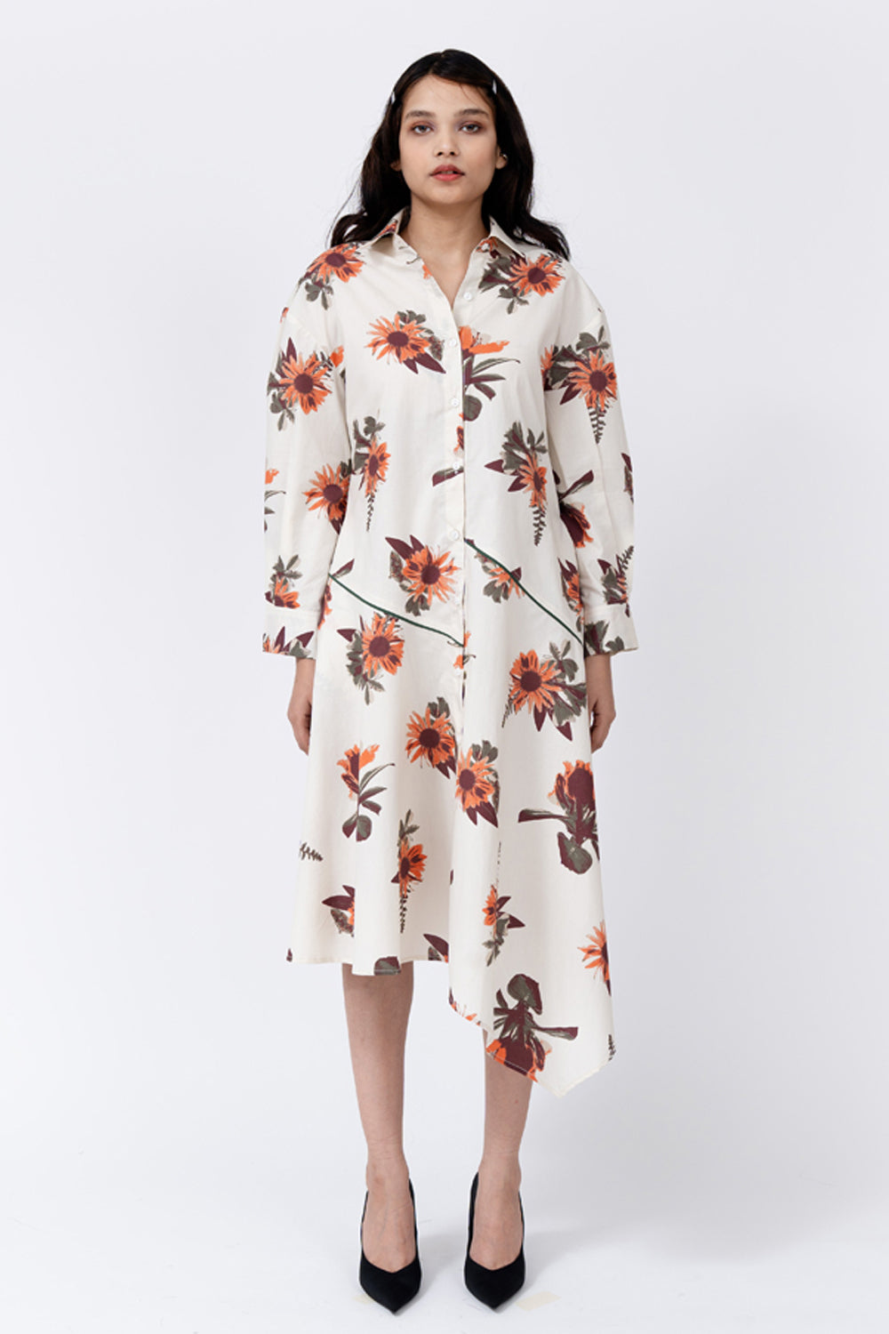 Bouquet New Slide Shirt Dress