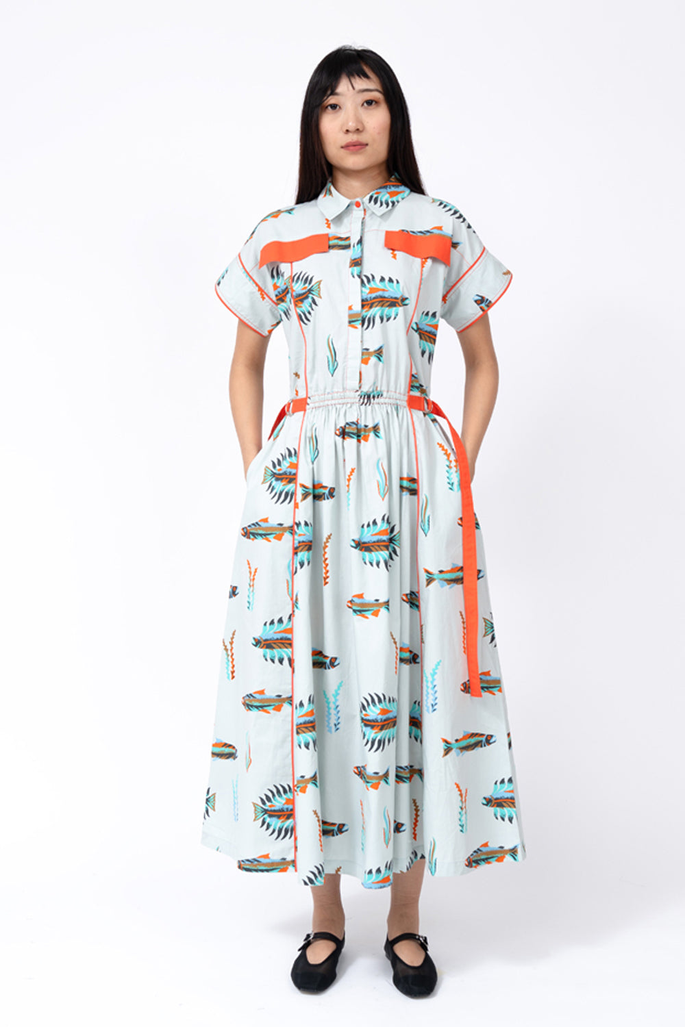 Scale Fish Print Tong Dress
