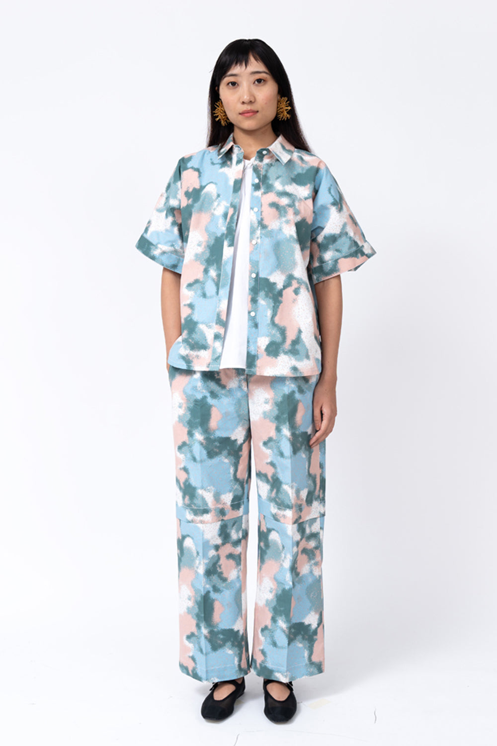 Spray Print Shell Shirt