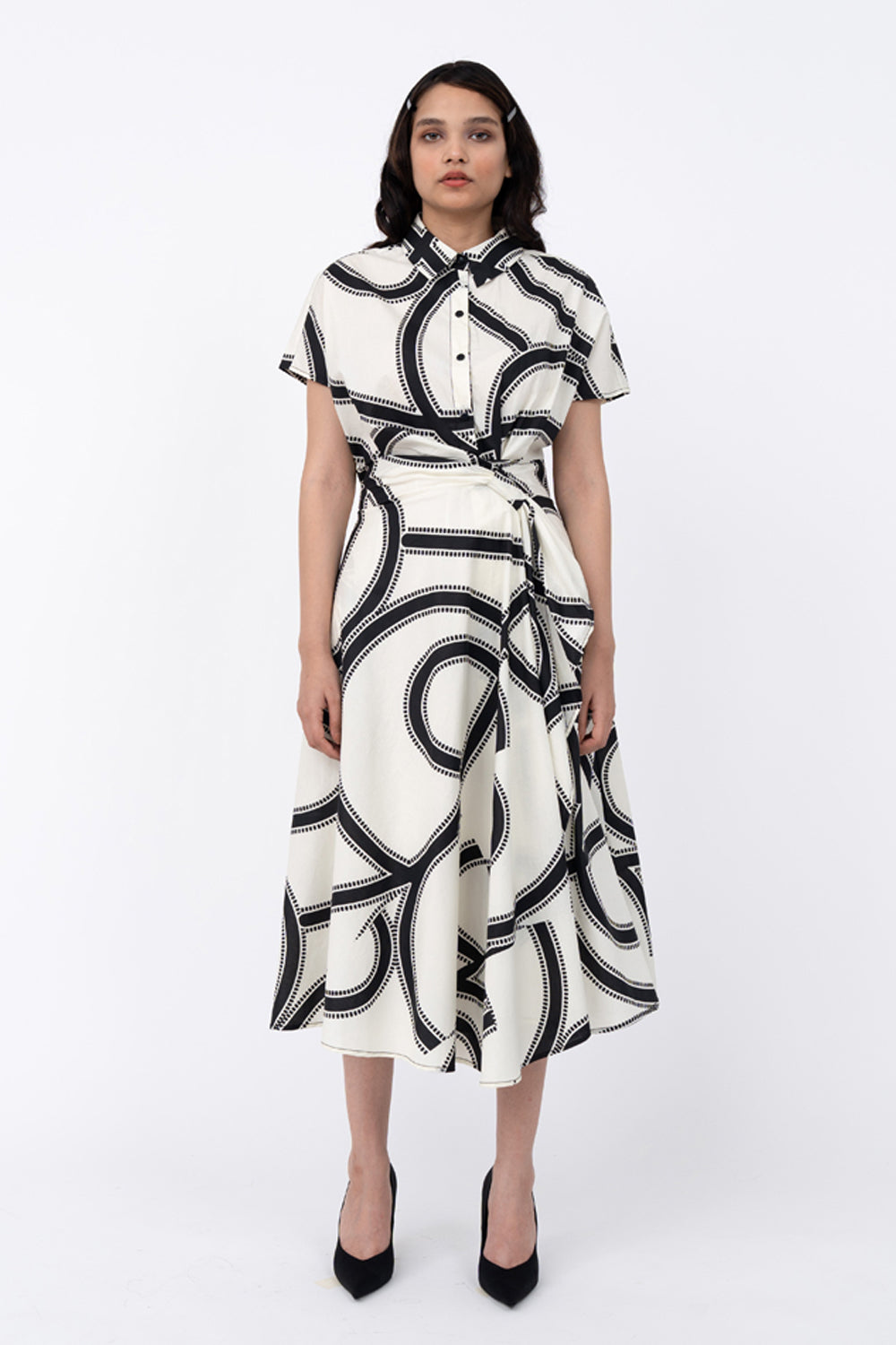 Swrill Print Wrap Dress