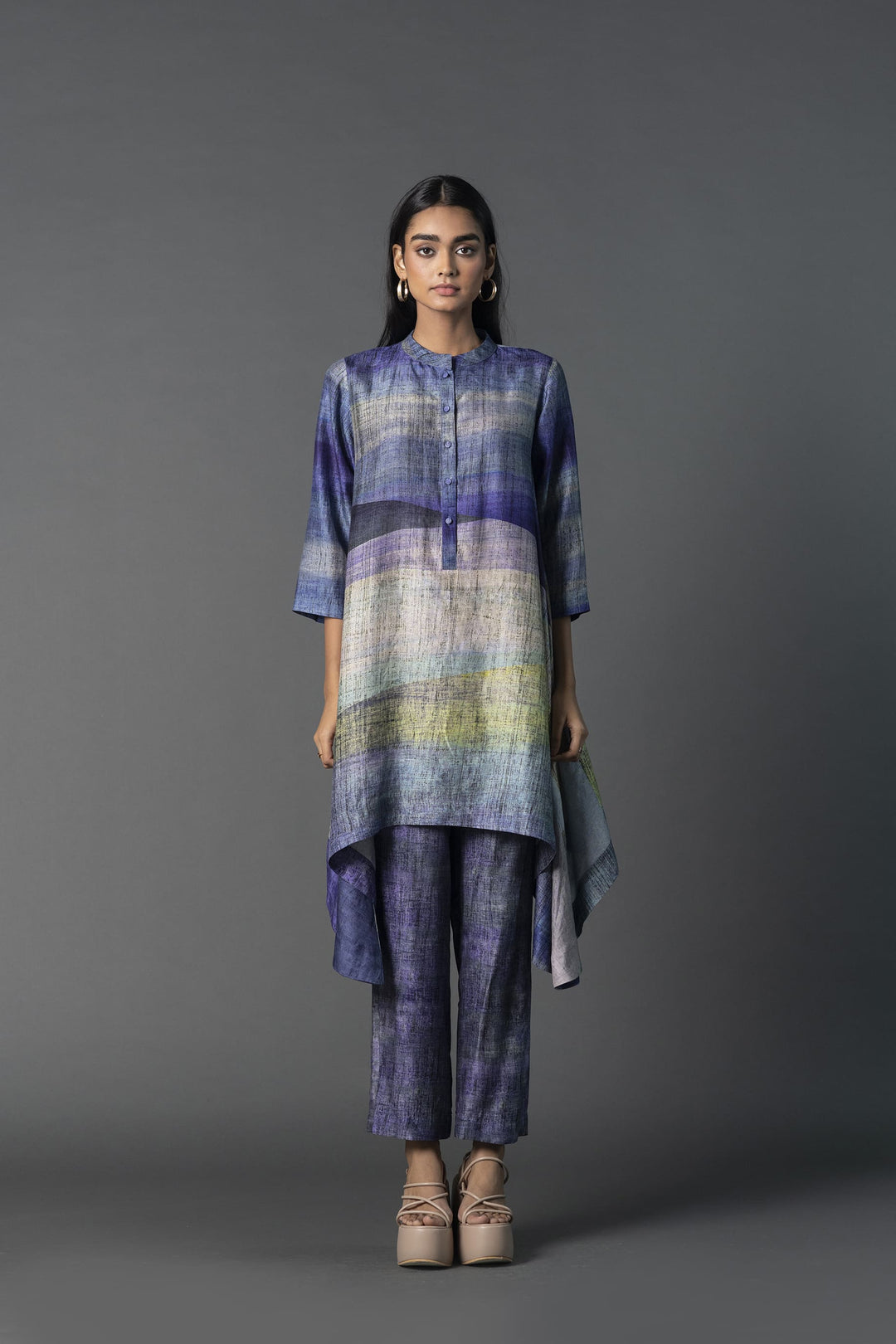 Array Round neck Straight Tunic Set