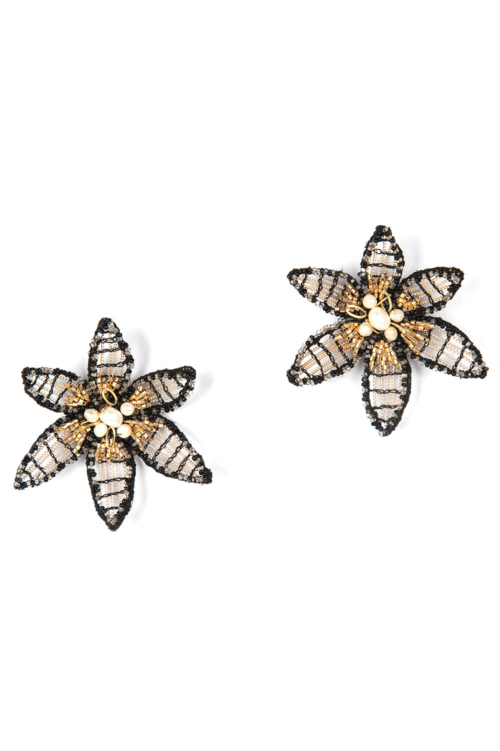 Suvina Black Earrings
