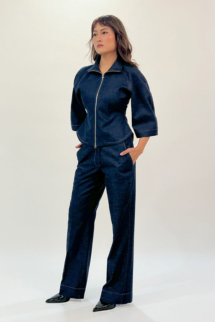 Flared Denim Pants