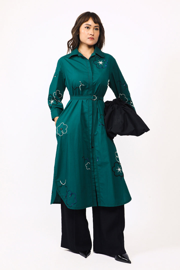 Ditsy Embroidered Fence Shirt