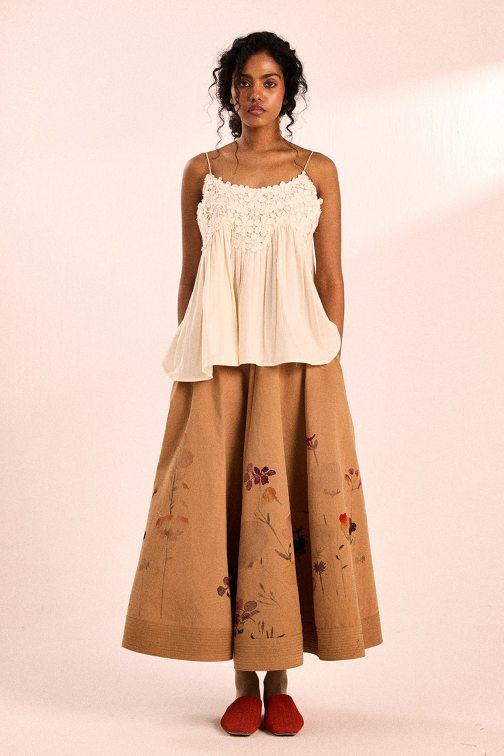 Floral Mocha Skirt