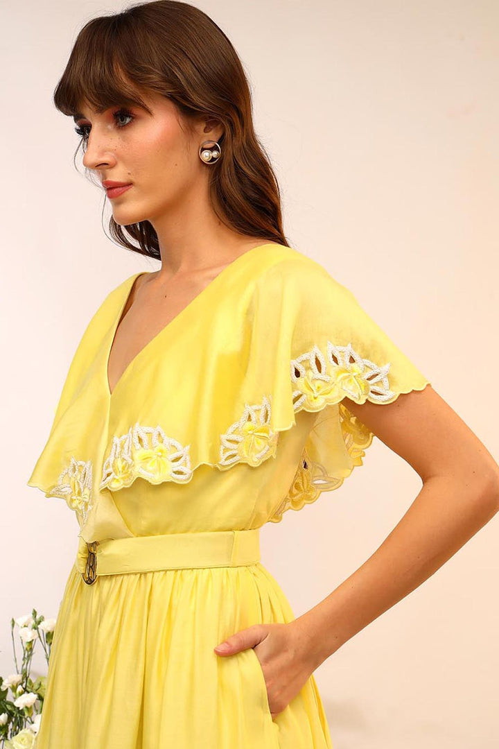 Citrus Burst Frill Dress
