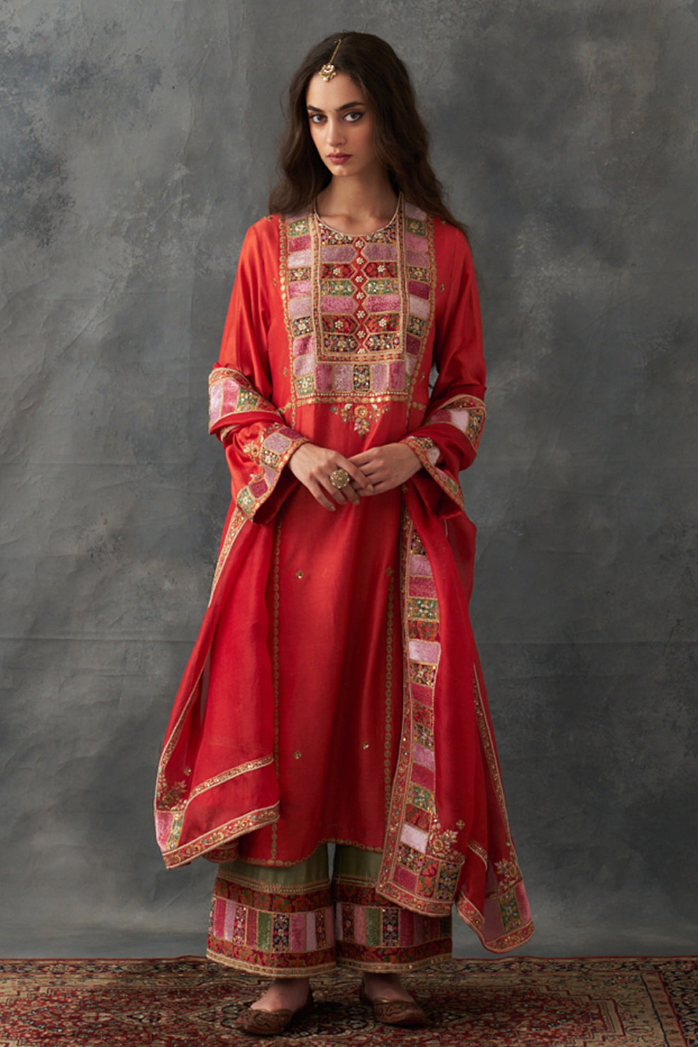 Rust Kurta Set