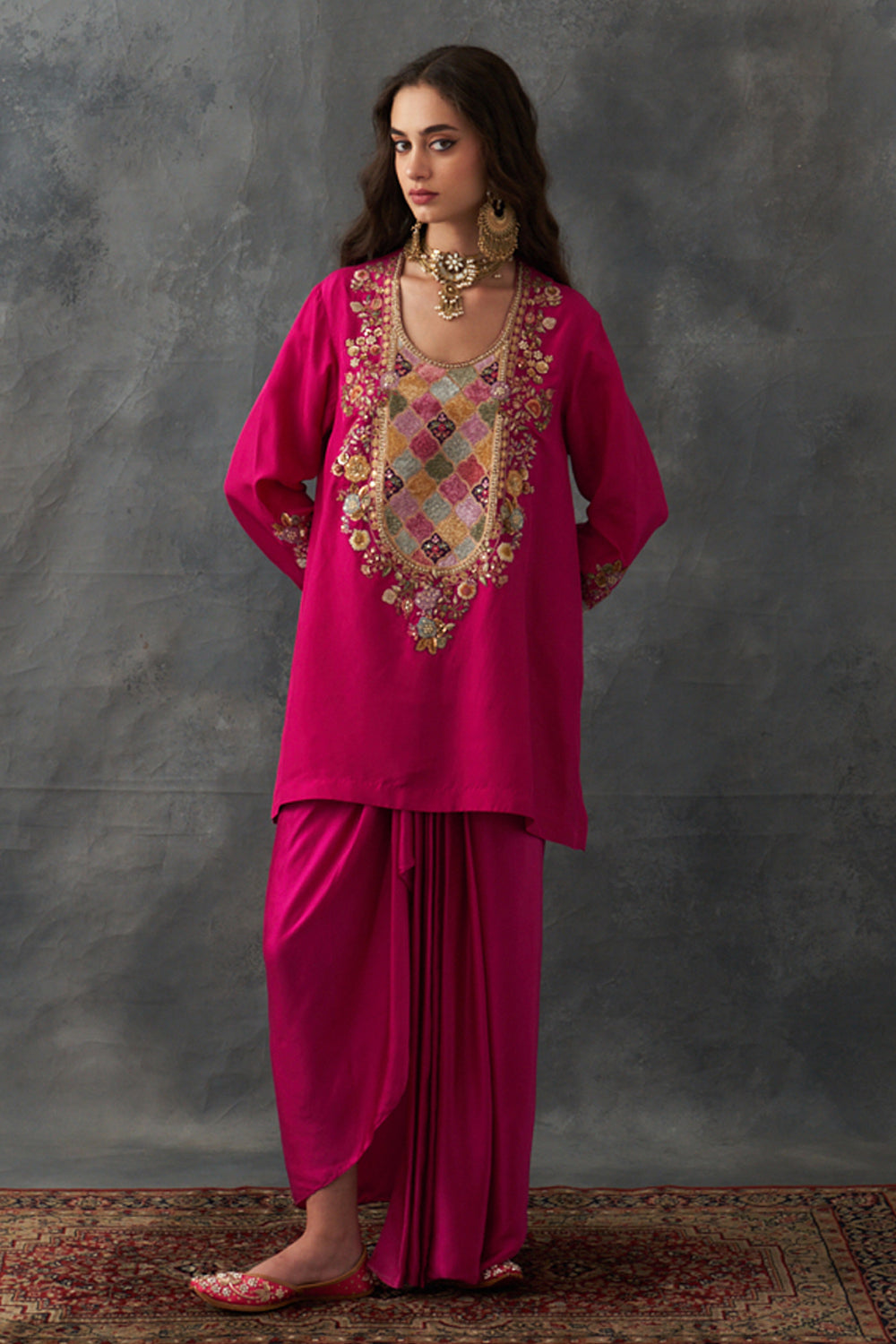 Fuchsia Pink Kurta Set
