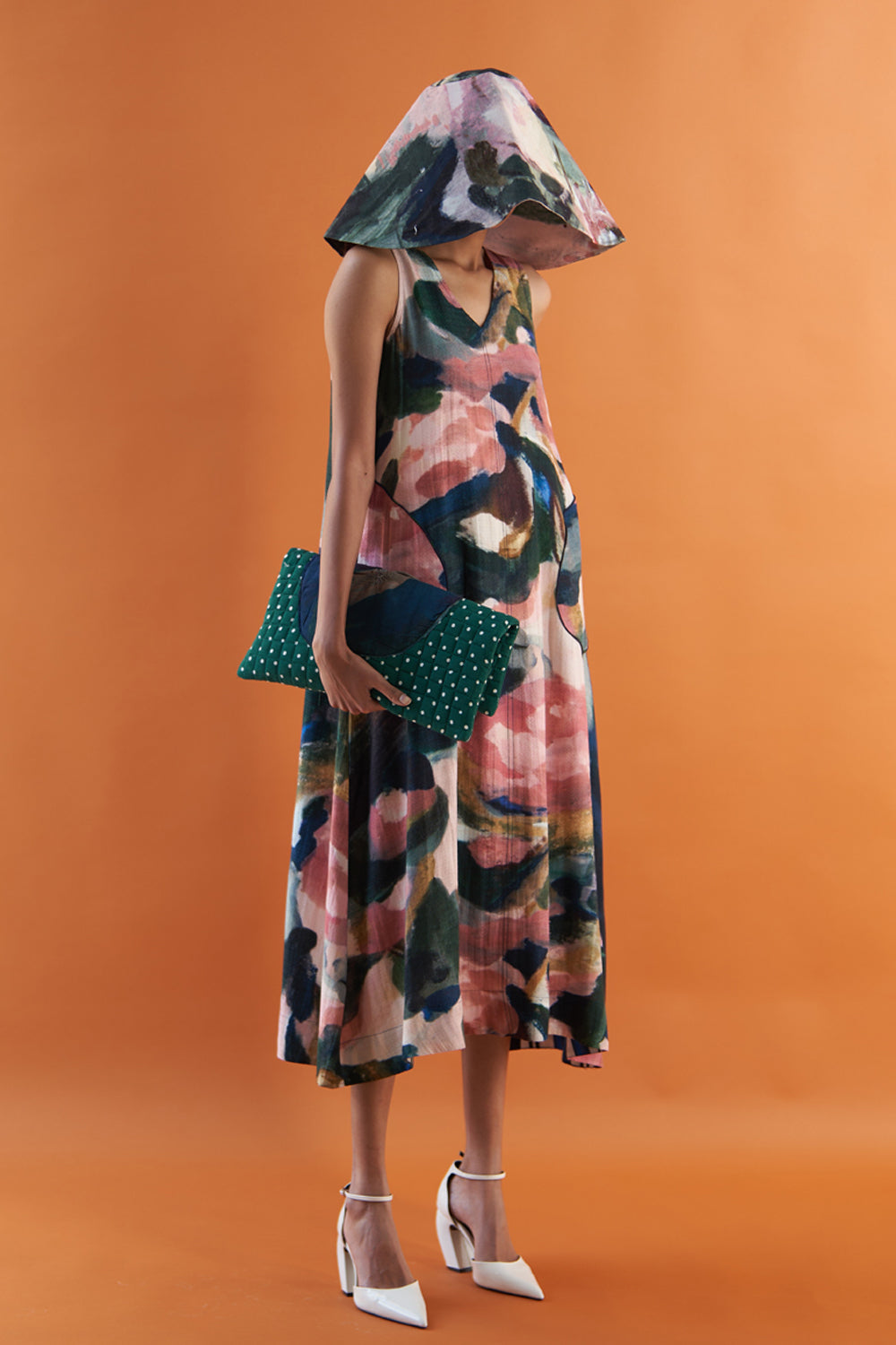 Green Sundae Polka Quilted Bag