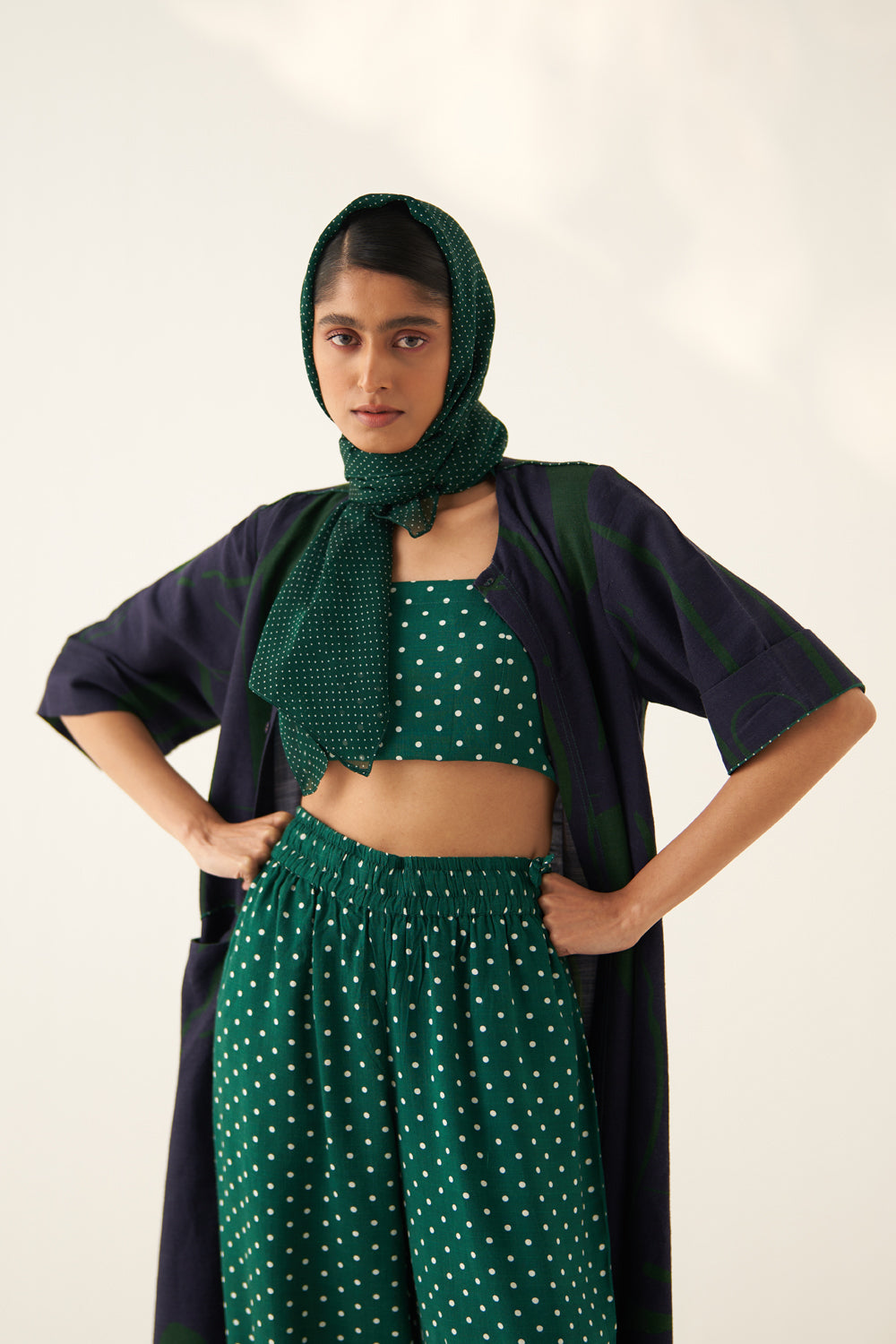 Green Sundae Polka Stole